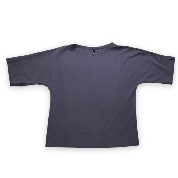 Jarbo Scoop Neck in Pima Cotton Smoke Gray Top Shirt Size Womens 2